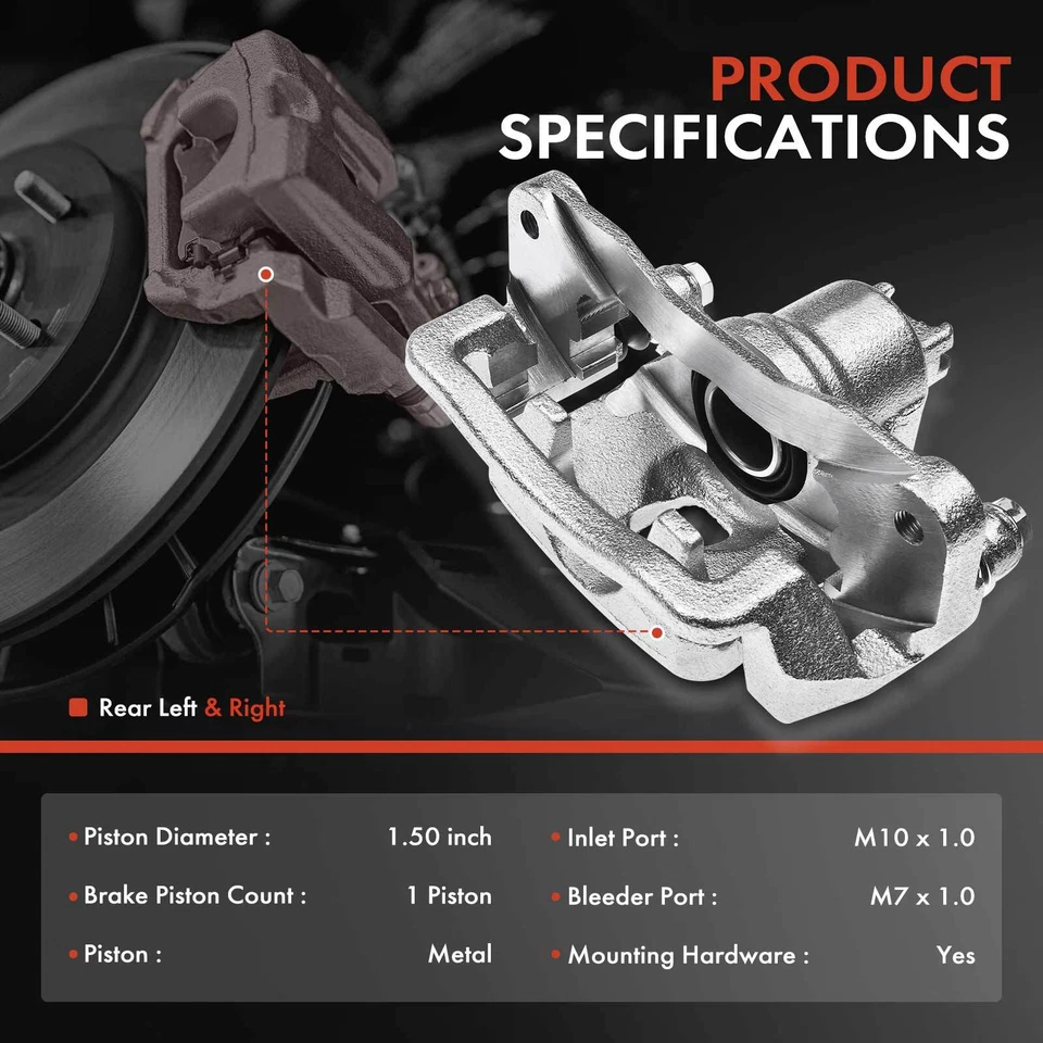 Pinza de freno trasera izquierda y derecha 2 piezas para Saab 9-2X Subaru Forester Impreza 04-08 Foto 2 de 4
