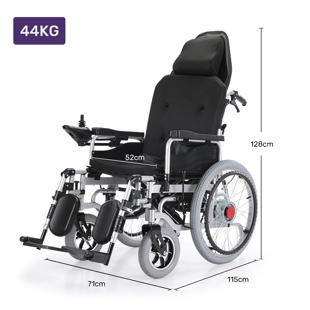 EQUIPMED Power Electric Wheelchair XL Wide Recline Wheel Chair Folding Assist eBay