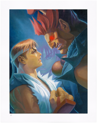 Street Fighter Alpha Ryu vs Akuma Cook Becker Giclee C&B