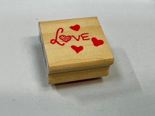 LOVE - Floating Hearts NOS 1.5" Rubber Stamp for Crafting and Card Making - Imagen 6 de 11