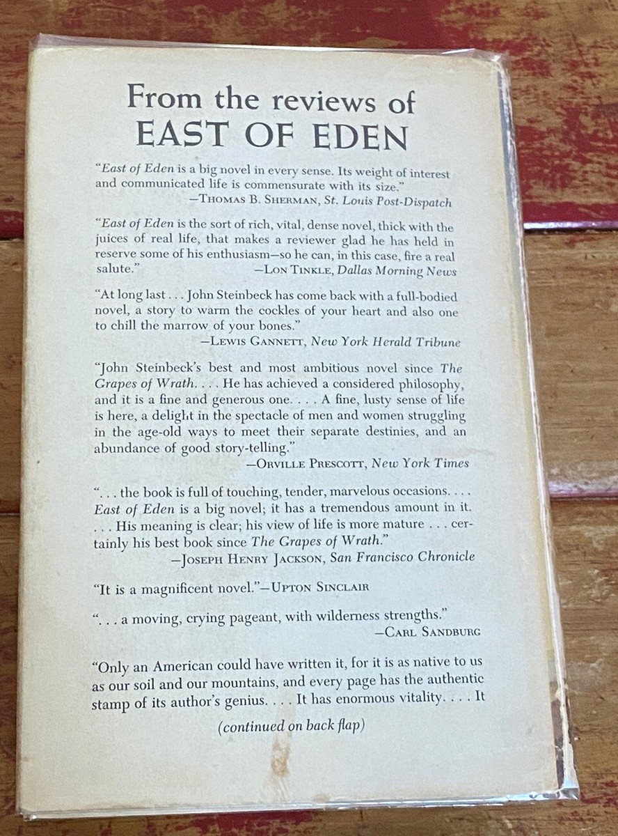 EAST OF EDEN John Steinbeck 1ST ED. 2nd PRE Publication Print HC