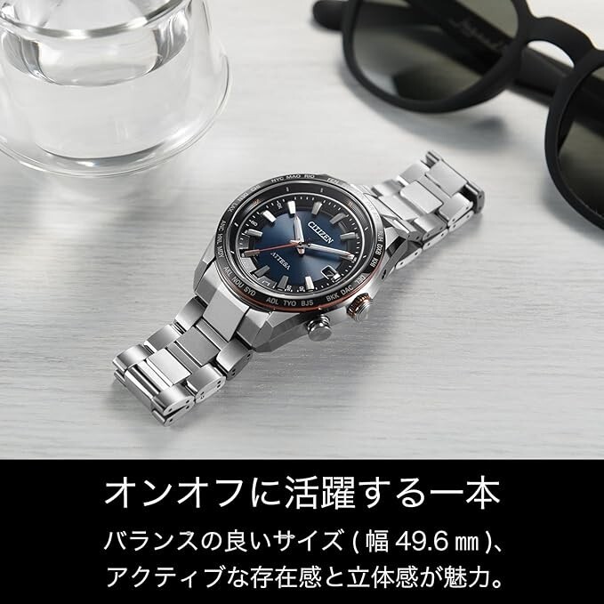 時計 CITIZEN ATTESA CB0287-68L CITIZEN CB0287-68L Attesa ACT Line Eco-Drive Titanium Blue Dial