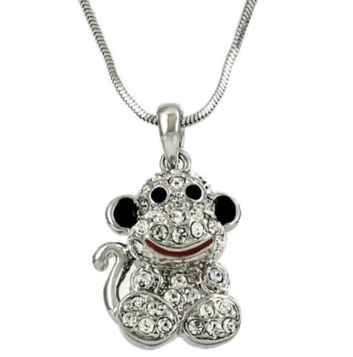Adorable Little Monkey Charm Pendant Necklace on 18 Chain Fast Shipping