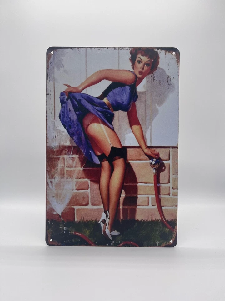 BLACKBEARD WAREHOUSE Blechschild American Pin Up 20x30cm Nostalgie Retro Reklame Vintage Deko Pin Up
