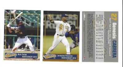 2018 MONTGOMERY BISCUITS TEAM SET COMPLETE MINOR LGE - AA TAMPA BAY RAYS