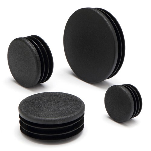 Round Plastic End Caps For Tubing Pipe Inserts Bungs Feet Blanking Plugs / Black - Picture 2 of 35