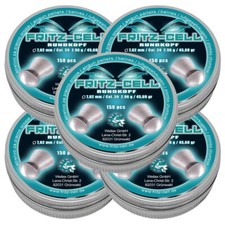 5 x 150 Fritz Cell Rundkopf 7,62 mm Diabolos Luftgewehr auch für FX Dreamline