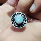 Moonstone Blue Fire Gemstone 925 Sterling Silver Ring Handmade Jewelry For Mom