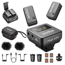 Magic Xt1 Wireless Lavalier Microphone, Microphone For Camera (2 Tx + 1 Rx Ch...
