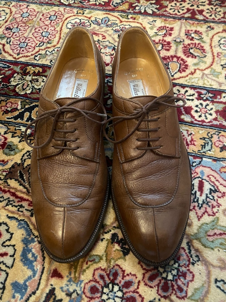 Wilkes Bashford Italian Leather Dress Shoes A.testoni Wilkes Bashford Italy Black Leather Cap Toe Oxford  main image 2