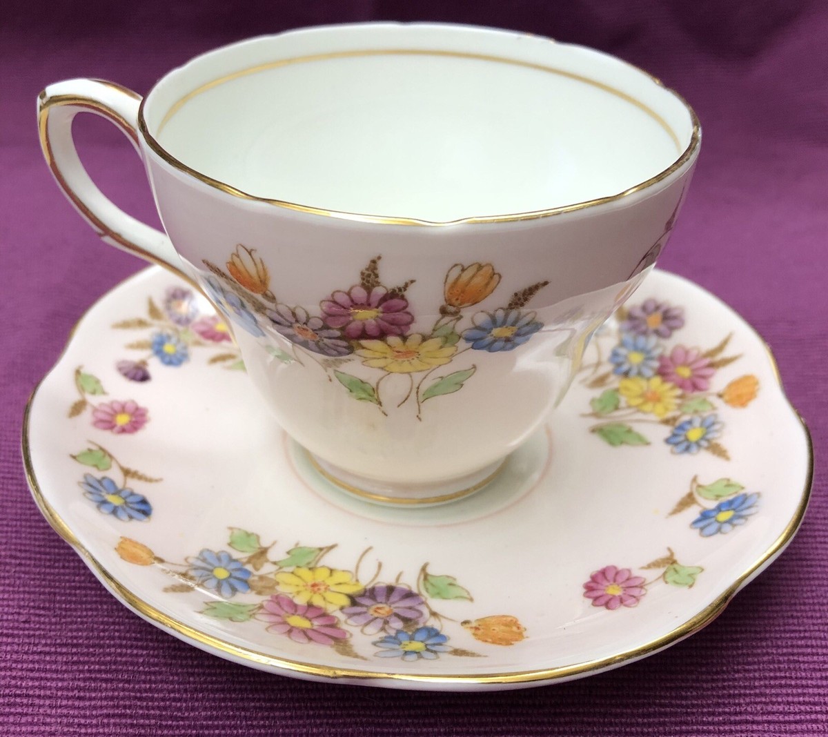 And Saucers Vintage Tea Cups Vintage EB Foley (Bone China) 1850