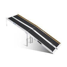 HABUTWAY 8ft Wheelchair Ramp, Portable Wheelchair Ramp with Support Legs, Dou...