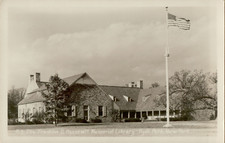 RPPC, Franklin D Roosevelt Memorial Library Hyde Park NY EKC 1939-1950 stamp box