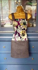 🌺🍁Stunning Y2k tweed & silk Dolce&Gabbana pinafore dress size 12 UK , 44IT
