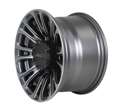 MASSFX Gunmetal 12x7 4/156 QUAKE RZR Wheel Gun Metal Grey Single