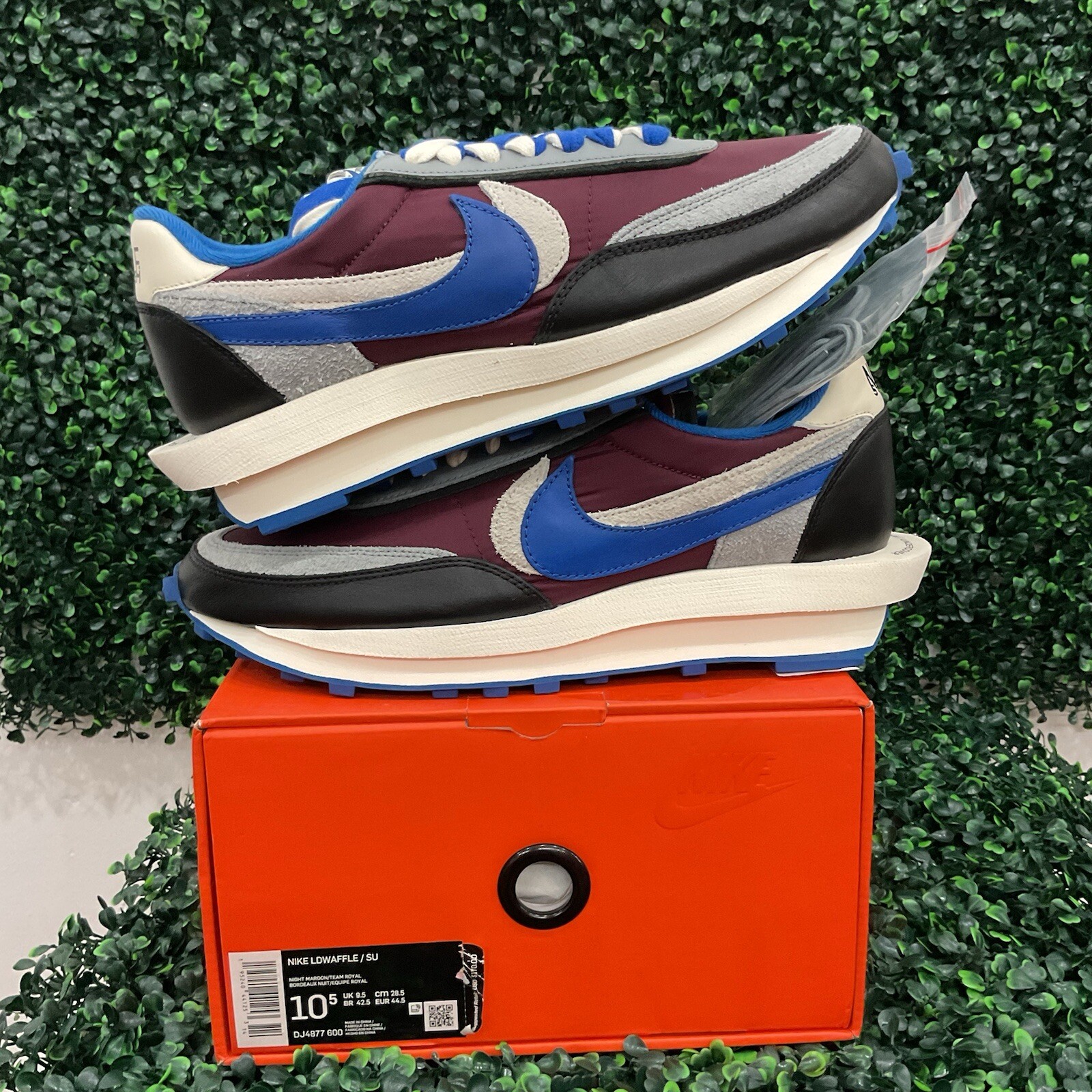SACAI X NIKE Taglia 10 5 Nike sacai x Undercover x LDWaffle Night Maroon Team Royal