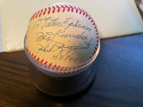 PHIL RIZZUTO SIGNED BOBBY BROWN AMERICAN LEAGUE BASEBALL