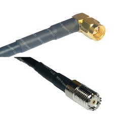 LMR240UF SMA MALE ANGLE to MINI UHF FEMALE Coax RF Cable USA-Ship Lot