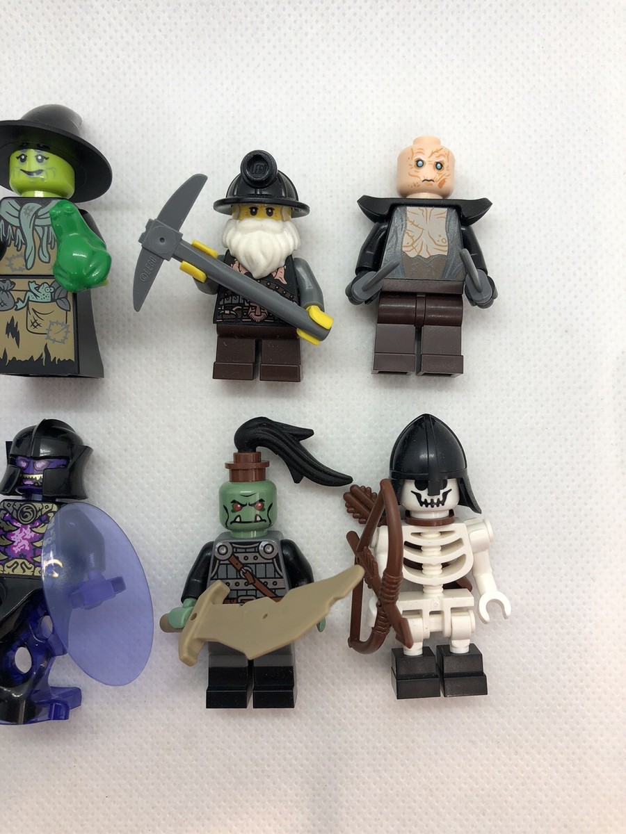 8 X Lego Fantasy Castle Figures Figs Troll Wizard Dwarf Witch