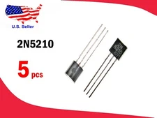 2N5210 (5 pcs) NPN TO-92 Bipolar Junction Transistor - Free & Fast ship.