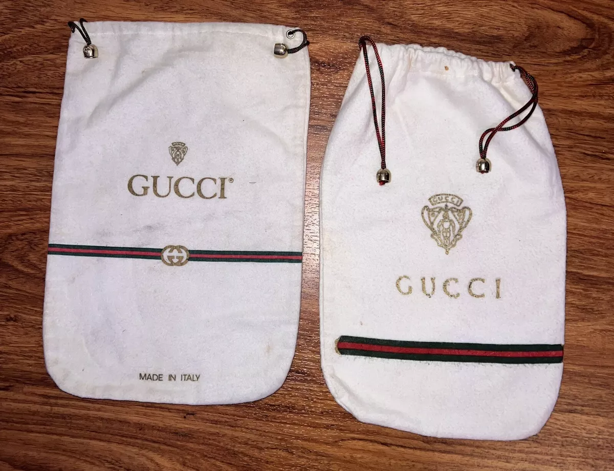 Gucci Dust Bag Cover Drawstring Shoe Storage Travel Bags Set Of 2