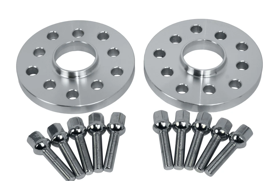 4 piezas espaciadores de rueda centrados en el buje Audi (12 mm y 17 mm de grosor) con 20 pernos de tuerca EXT Foto 3 de 4