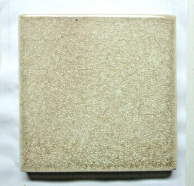 1 Floor Tile Walker Zanger 4-1/4'' Sq Crazed Speckled Beige Glazed Porcelain 2004