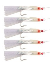 Hooks Fishing Outdoor 0.6mm/150cm Main String 3/0# 5 Pcs/Pack Red+White