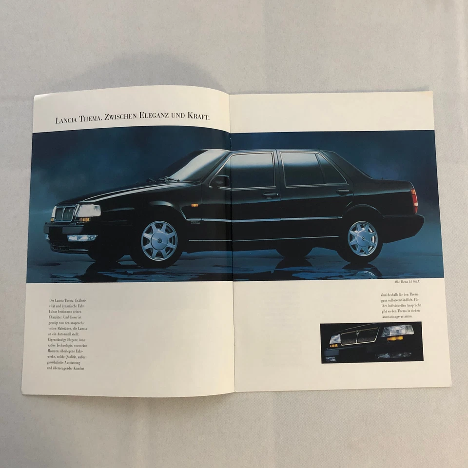 Folleto de venta de automóviles Lancia Theme catálogo texto alemán Foto 2 de 4