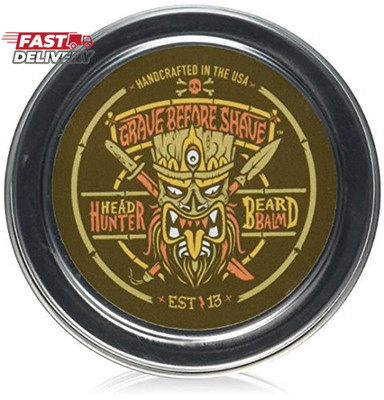 Grave before Shave  Head Hunter Beard Balm (Tropical Summer Aroma) (4 Oz.)