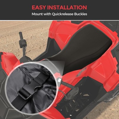 Black Heavy Duty ATV Seat Cover Oxford Fit For Polaris 850 Touring 2013