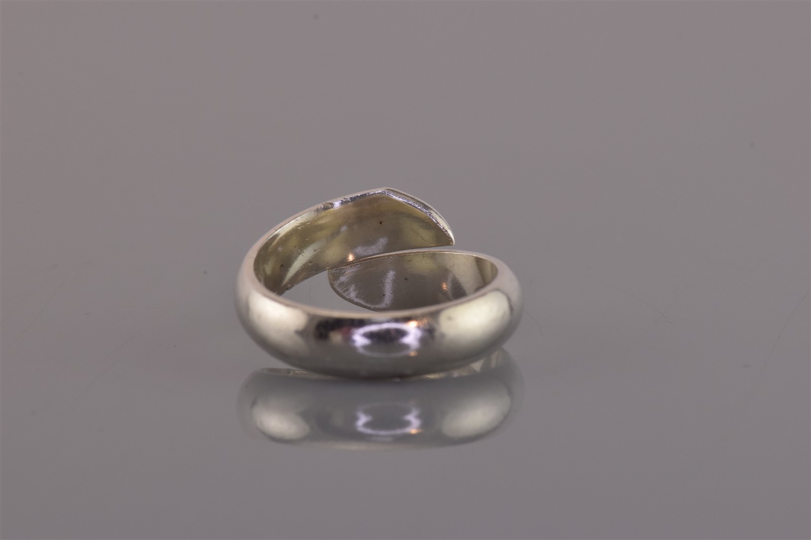 Sterling Silver Rounded Frame Solid Wrap Around B… - image 4