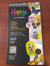 Happy Planner Sticker Book Seeds of Joy Classic Sticker Sheets 560 Pieces UNUSED