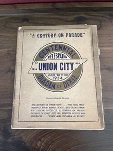 VINTAGE UNION CITY TENNESSEE CENTENNIAL CELEBRATION 1954 SOUVENIR PROGRAM