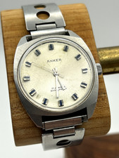Anker Vintage Armbanduhr Edelstahl Handaufzug 17 Jewels Herren