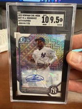 Jasson Dominguez RC Auto/25 2022 Bowman Chrome SSP MOJO Variation🔥SGC 9.5/10📈
