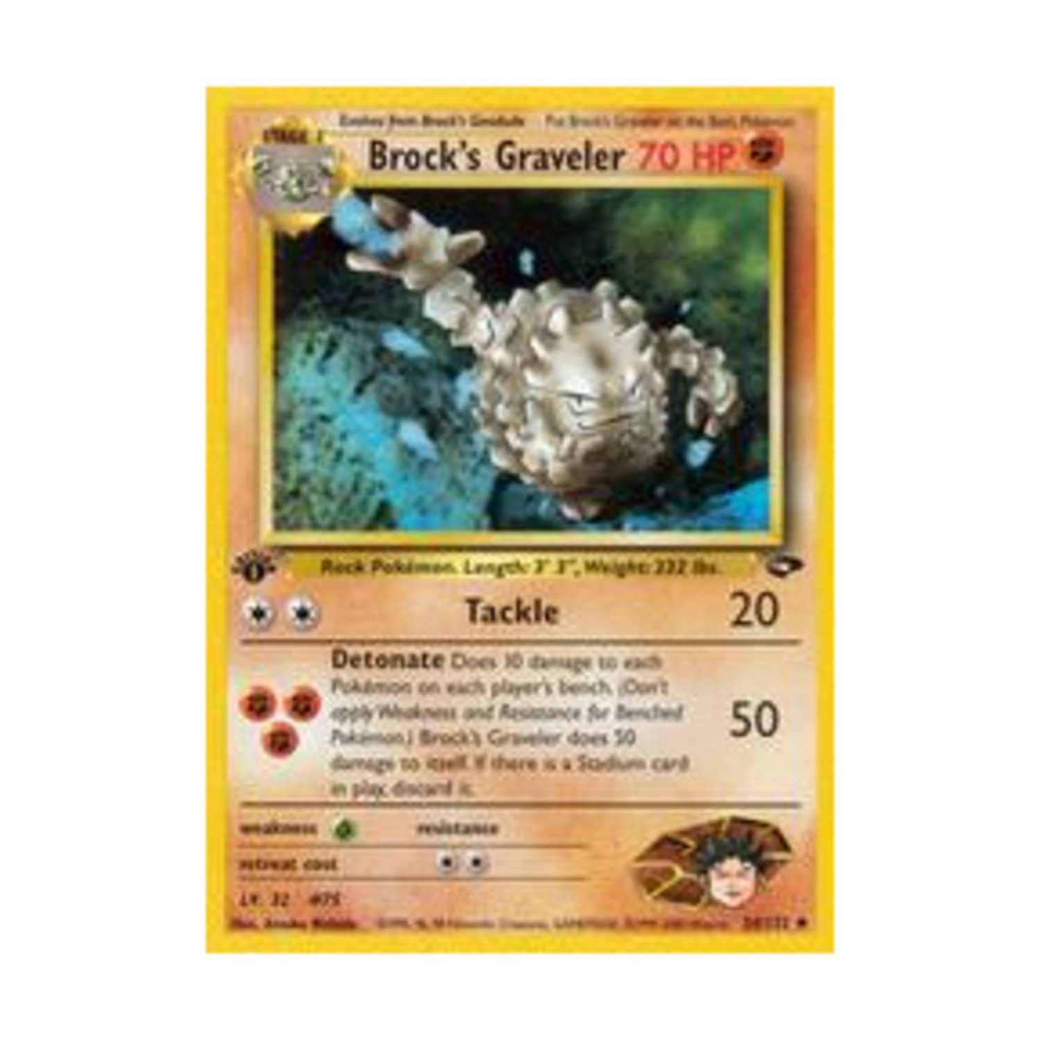 Pokemon Pokemon Gym Challenge Brock's Graveler (U) #34 (1st Ed) NM