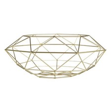 Image of Vertex Gold Finish Wide Fruit Basket