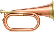 Solid Copper Brass Bugle US Military Cavalry Horn-Musical Instrument
