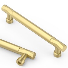 Brushed Gold Kitchen Cabinet Handles 5 Inch 128mm - Ideal for Cupboard Drawer