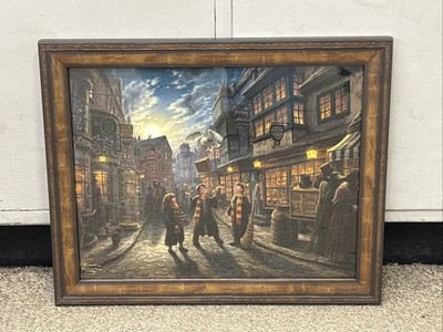 Harry Potter Diagon Alley Thomas Kinkade Custom Framed Print Coa B8