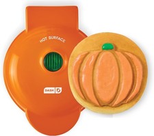 Pumpkin Mini Waffle Maker Nonstick Ceramic Co...