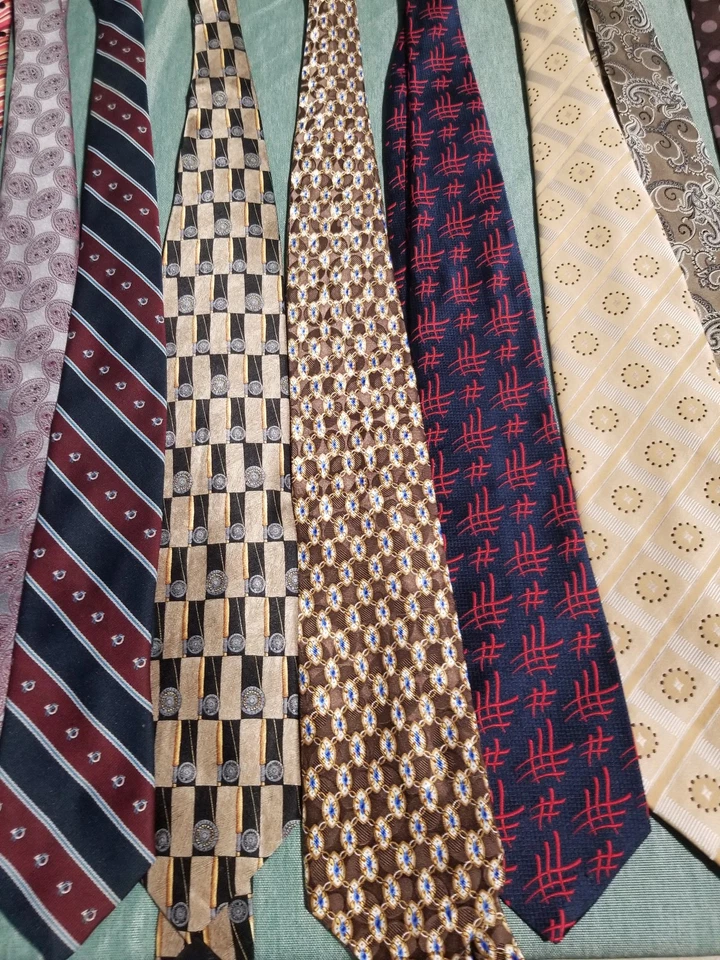 Lote De Colección De 21 Corbatas Para Hombre Town Craft Wembley Lord Color Despojado Patrón Audaz Foto 4 de 4