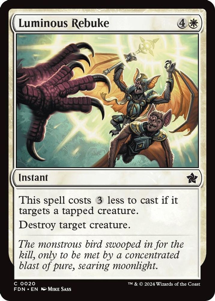 2024 Magic: The Gathering: Foundations - Luminous Rebuke (#20, C, Near Mint)