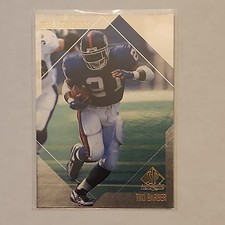 1997 SP Authentic Tiki Barber Rookie Card #137  New York Giants Football (RC). rookie card picture