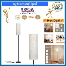Minimalist Floor Lamp with Beige Shade E26 Socket Tall Stand Light for Living...