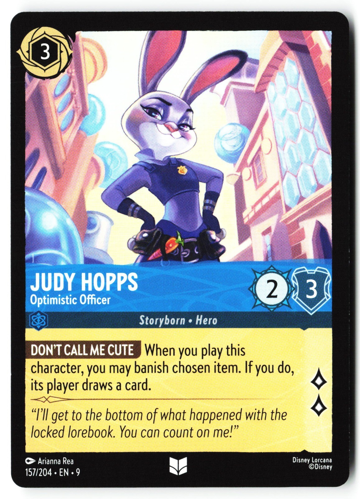 Judy Hopps - Optimistic Officer 157/204 Fabled NM