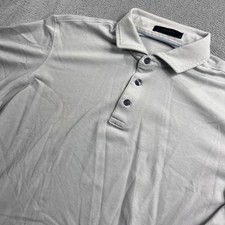 Greyson Mens Short Sleeve Golf Polo Shirt Light Gray Size L Stretch Pique