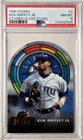 1996 STUDIO STAINED GLASS STARS 2 KEN GRIFFEY JR DIE-CUT ACRYLIC MOSAIC SP PSA 8