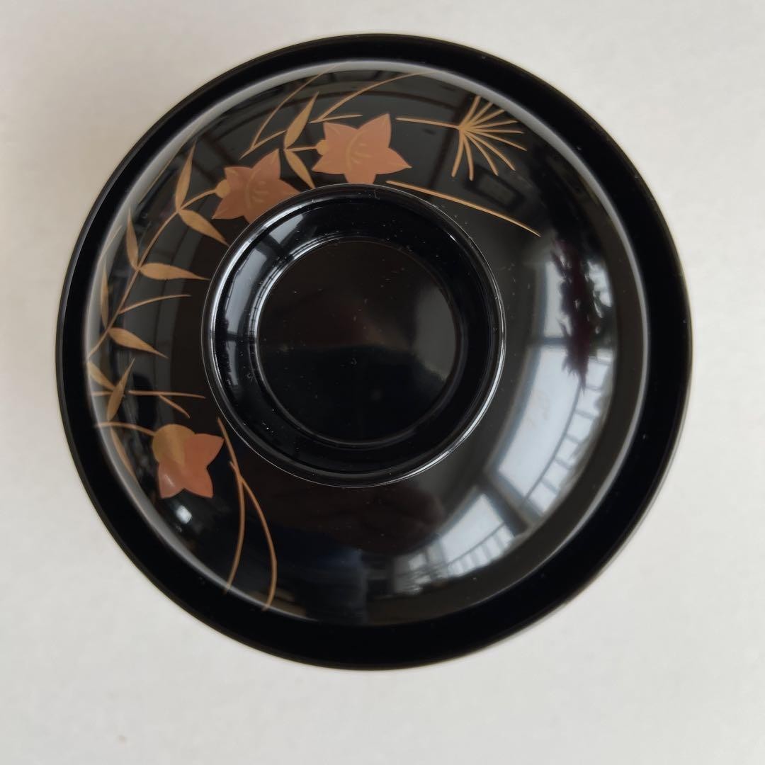 [Recommended Item] Echizen Lacquerware Soup Bowls, Set of 5, "Nishiki Kotobuki"